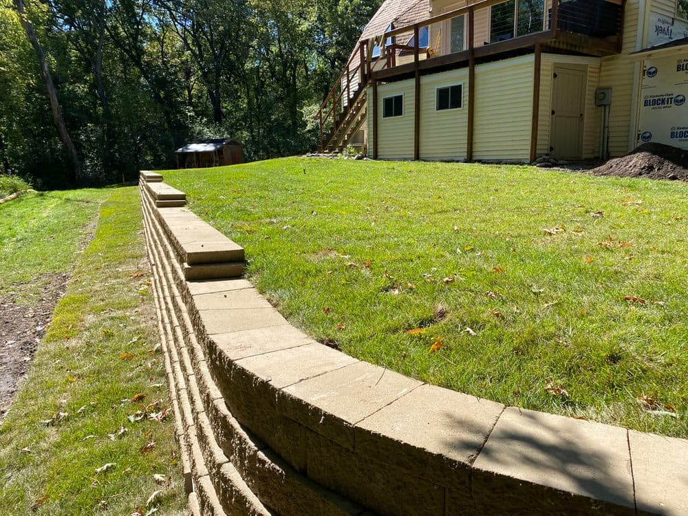 Gallery photos for Building a 120' Retaining Wall in Maplewood MN: Image #2