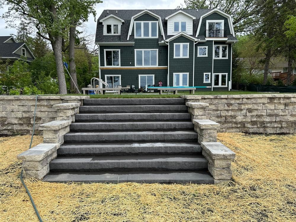 Project New Home Build with Retaining Walls and Landscaping in Mahtomedi MN image