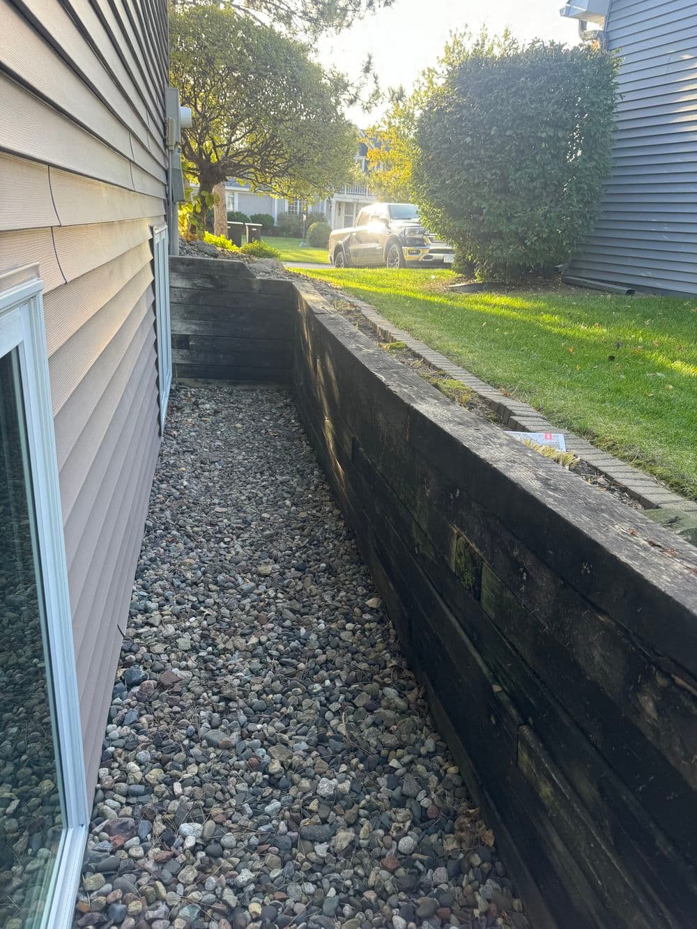 Gallery photos for Old Timber Retaining Wall Gets a Real Fix in Cottage Grove: Image #2