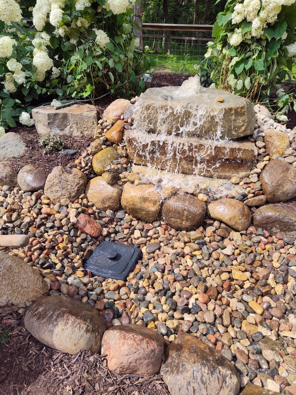 Waterfall Build and Landscaping in Afton image