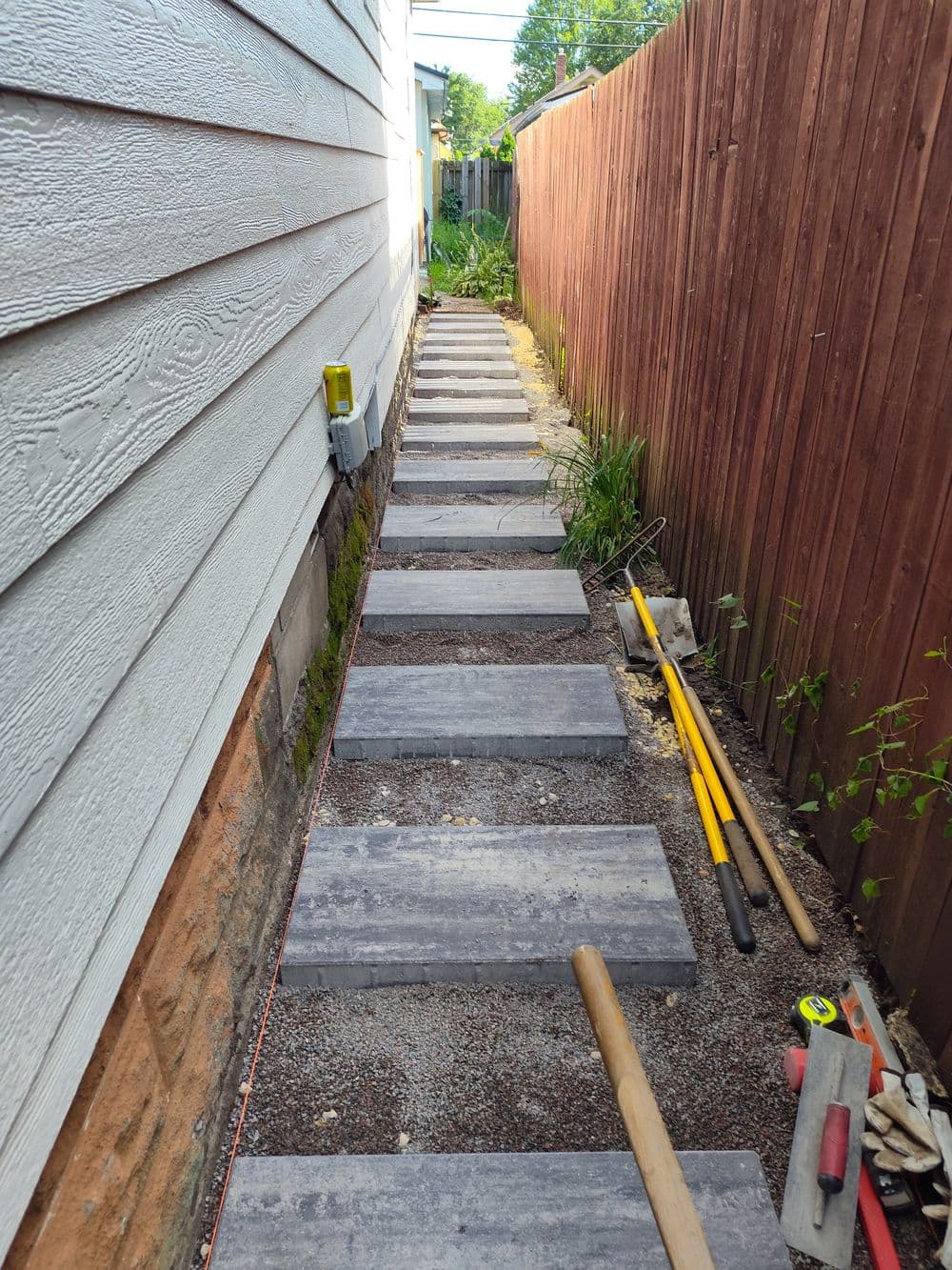 Gallery photos for Paver Patio, Walkway and Stepper Path Install in St. Paul: Image #1