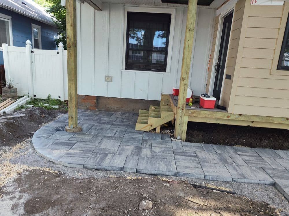 Gallery photos for Paver Patio, Walkway and Stepper Path Install in St. Paul: Image #2