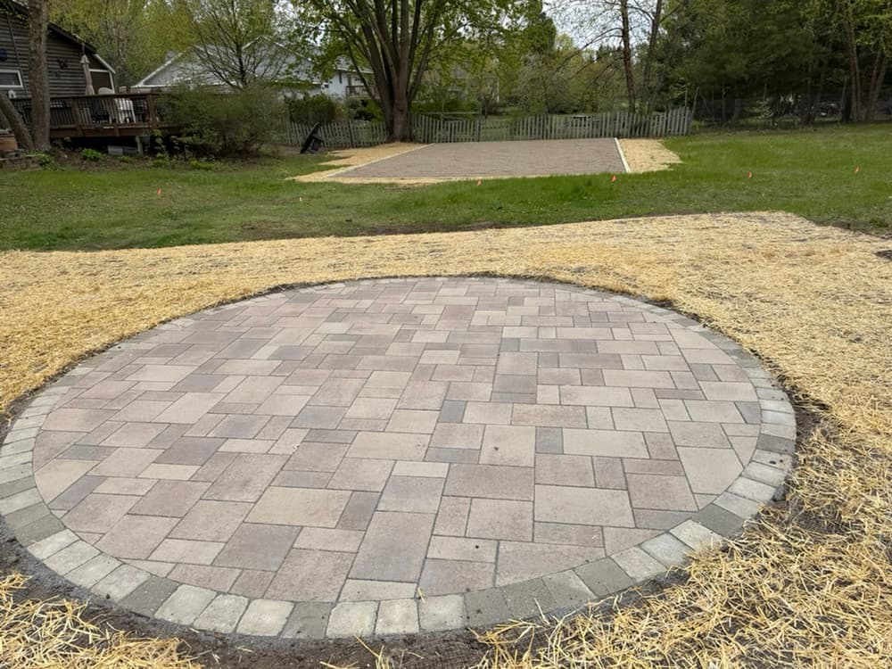 Circular Paver Patio and Kids Play Area Build in Cottage Grove image