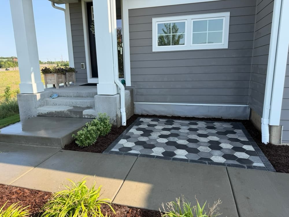Hexagon Paver Patio Install in Woodbury MN image