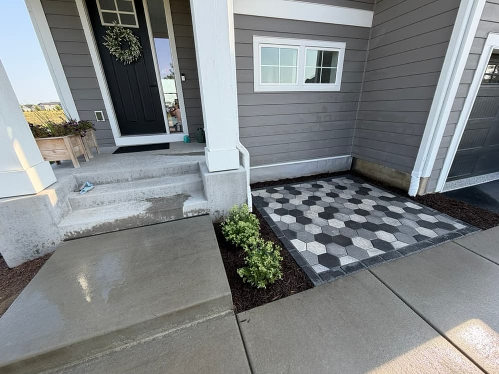 Gallery photos for Hexagon Paver Patio Install in Woodbury MN: Image #1