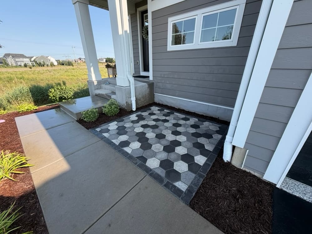 Gallery photos for Hexagon Paver Patio Install in Woodbury MN: Image #2