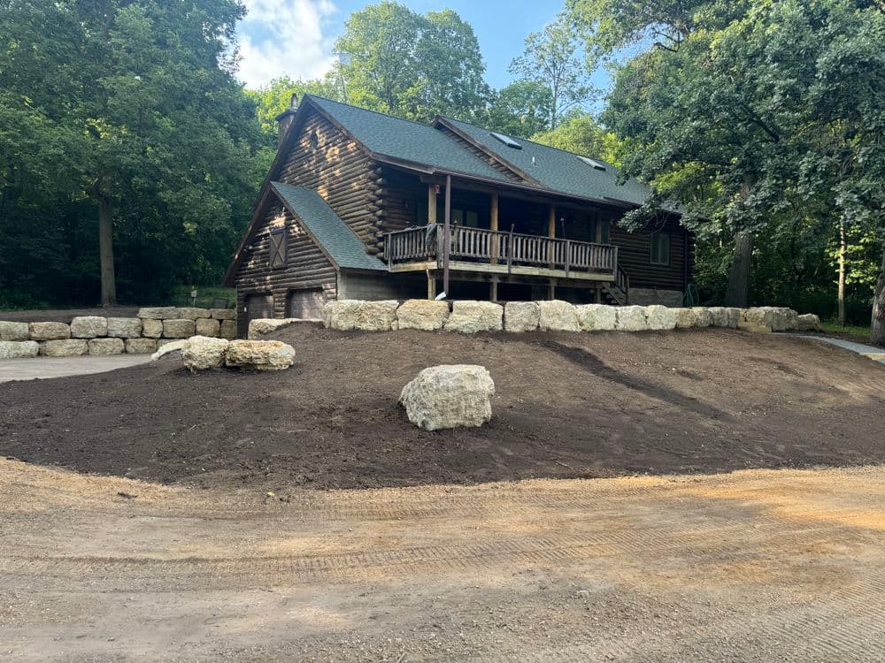 Gallery photos for Hampton, MN Timber Wall Reconstruction and Driveway Resloping: Image #7