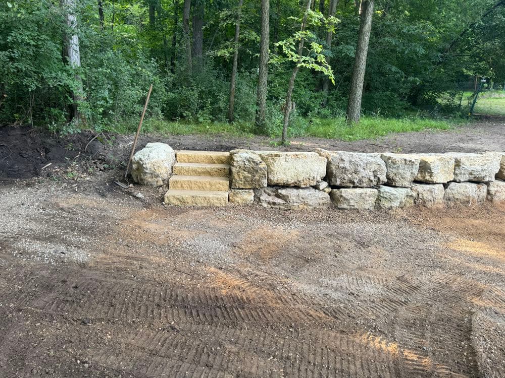 Gallery photos for Hampton, MN Timber Wall Reconstruction and Driveway Resloping: Image #8