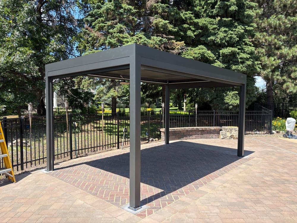 Stylish Pergola and Paver Inlay Installation in Hastings image