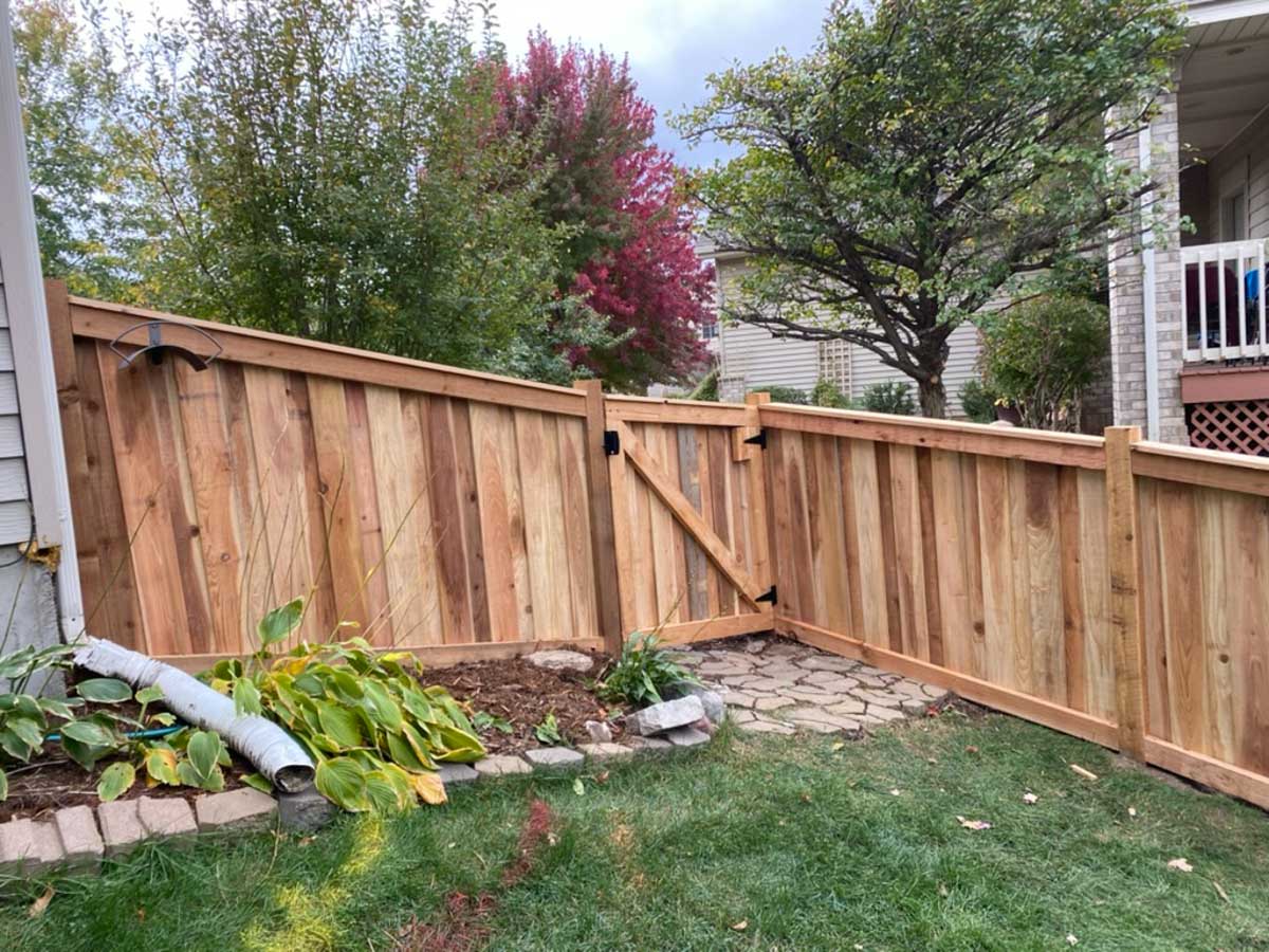 Wood fencing, Landscape design - Grey Cloud Outdoors